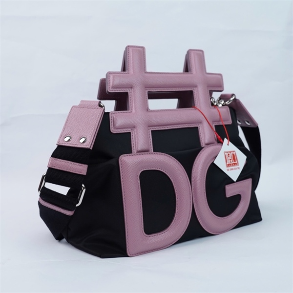 Túi D&G đen phối hồng sz26 (TL) KG+