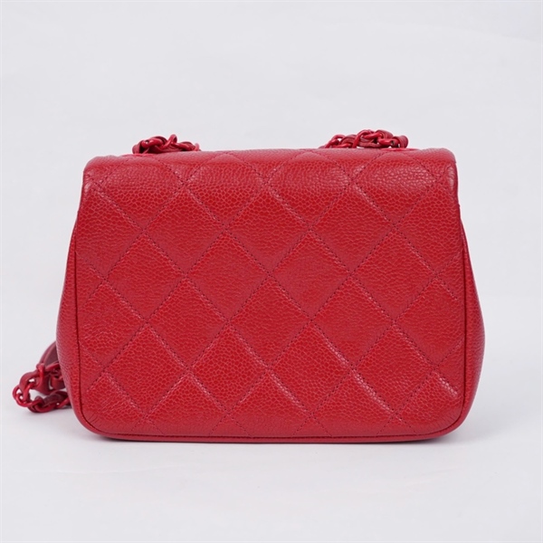Túi Chanel Square Caviar Mini đỏ (29884795) sz18 KG+