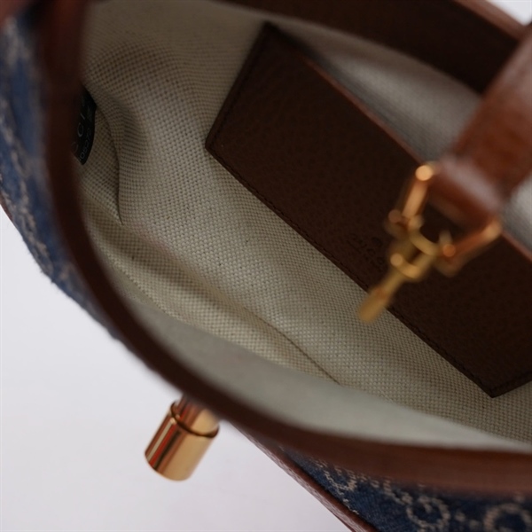 Túi GG Jackie 1961 xanh (637092-000926) sz18 (TL) KG+