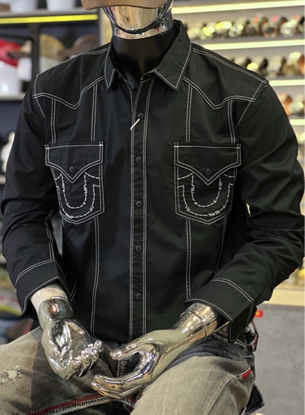 SMTD- TRUE ĐEN chỉ nổi trắng thêu túi