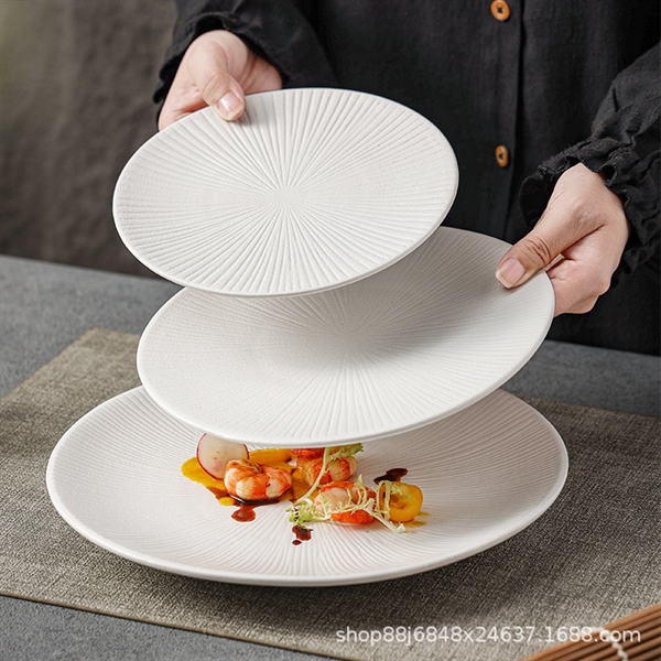 Đĩa sứ 6S 25cm trắng