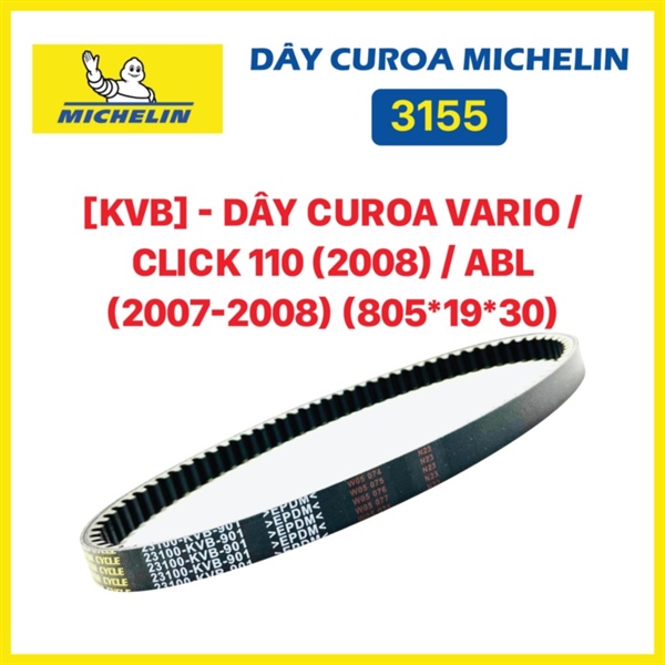 [KVB] - Dây curoa Vario / Click 110 (2008) / ABL (2007-2008) (805*19*30) (Michelin)