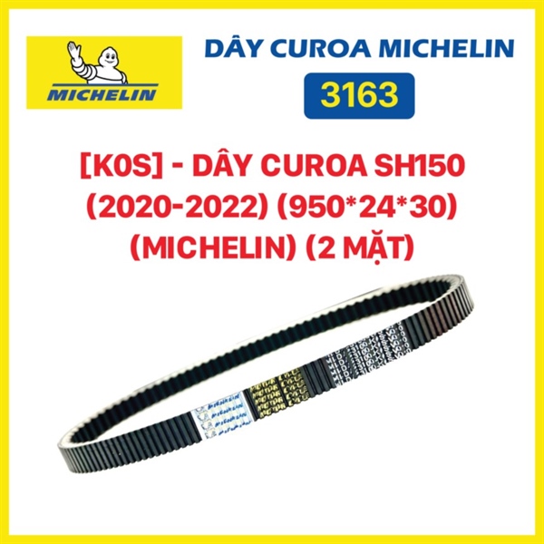 [K0S] - Dây curoa SH150 (2020-2022) (950*24*30, 2 mặt) (Michelin)