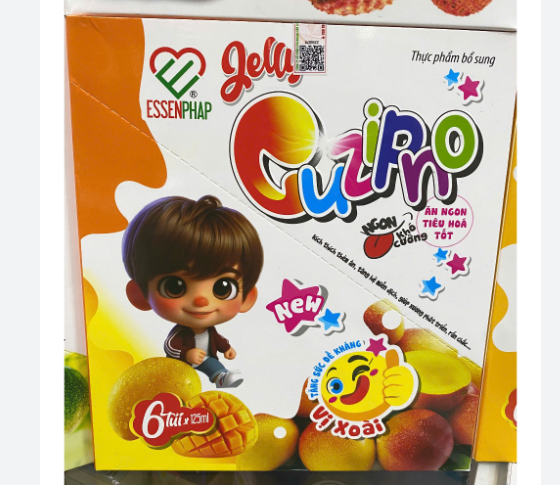 Thạch Jelly Cuzipno vị xoài (Hộp 6 túi x 125ml) - Essenphap