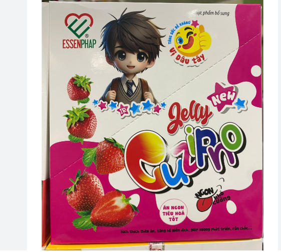 Thạch Jelly Cuzipno vị dâu tây (Hộp 6 túi x 125ml) - Essenphap