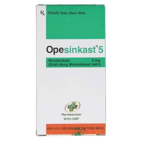 Opesinkast 5 (Montelukast 5mg) (Hộp 4 vỉ x 7 viên) - OPV