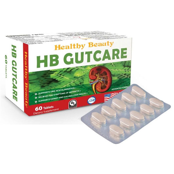 HB Gutcare (Cân bằng Acid Uric, phòng ngừa bệnh gút) (Hộp 6 vỉ x 10 viên) - USA