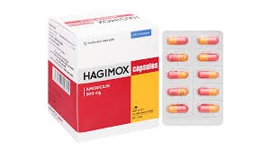 Hagimox capsules (đỏ - cam) (Amoxylin 500mg) (H*10vỉ*10viên nang cứng) - Hậu Giang