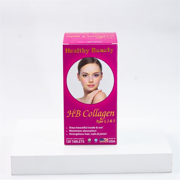 HB Collagen Type 1,2&3 (Giúp đẹp da, khỏe khớp) (Lọ*120viên ) - Mỹ