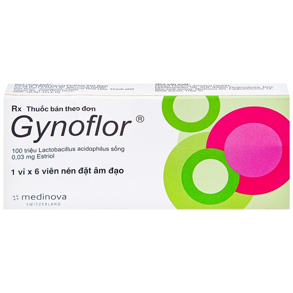 Gynoflor (Hộp 6 viên nén đặt âm đạo) - DKSH/Thuỵ Sỹ