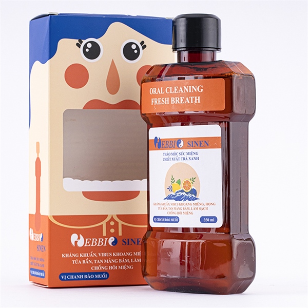 Hebbi Sinen 350ml (Thảo mộc súc miệng chiết xuất trà xanh - vị chanh đào muối) - Alba