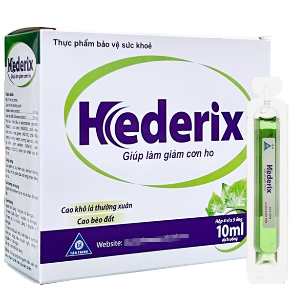 Hederix (Long đờm, giãn phế quản, giảm ho) (H*4vỉ*5ống) - TW1