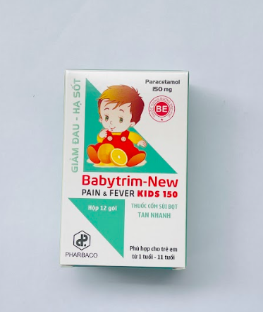 Babytrim - new Pain & Fever kids 150 (Hộp 12gói) - TW1
