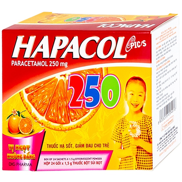 Hapacol 250 (Thuốc hạ sốt, giảm đau) (H*24gói) - Hậu Giang