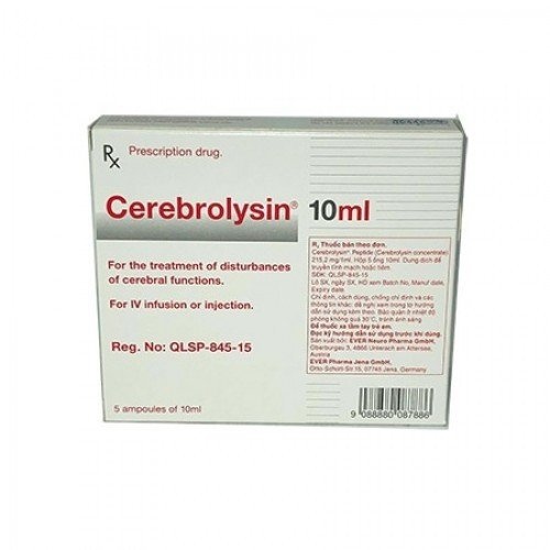 Thuốc tiêm Cerebrolysin 10ml - Áo - Điều trị rối loạn trí nhớ, sa sút trí tuệ (H*5ống)