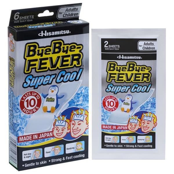 Hạ sốt ByeBye - Fever Super cool (Hộp 3 gói x 2 miếng) - Hisamitsu