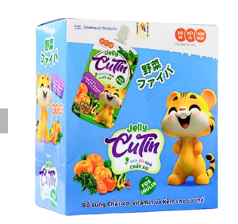 Thạch Jelly Cutin chất xơ vị tắc - quất (Hộp 6 túi x 125ml) - VN