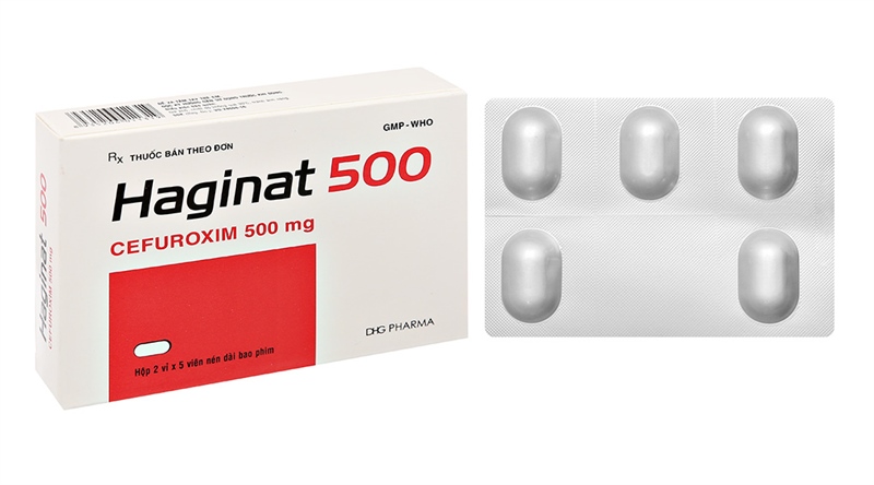 Haginat (Cefuroxim 500mg ) (H*2vỉ*5viên) - Hậu Giang