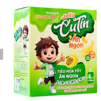 Thạch Jelly Cutin ăn ngon vị chanh leo (Hộp 6 túi x 125ml) - VN 2