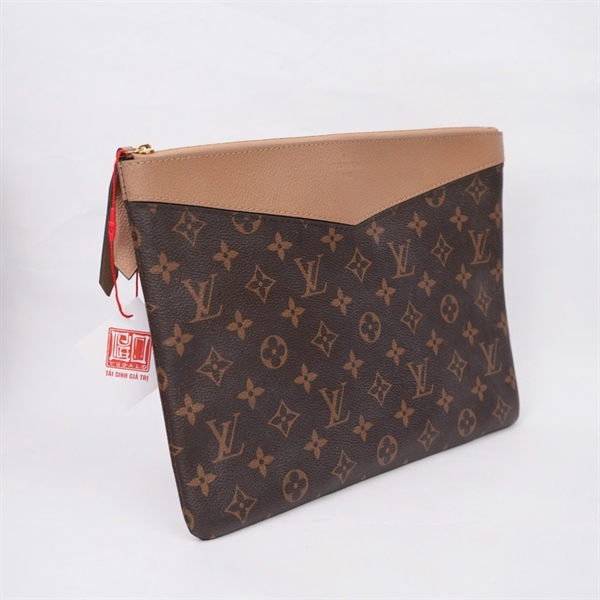 Túi LV Clutch hoa nâu (TN4109) sz28 (MV)) KG+