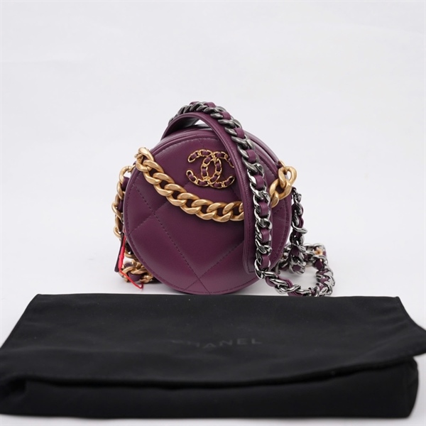 Túi Chanel tím tròn (30567908) sz12 (MV) KG+