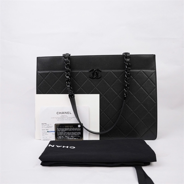 Túi Chanel Tote đen ((30991608) sz37 KG+