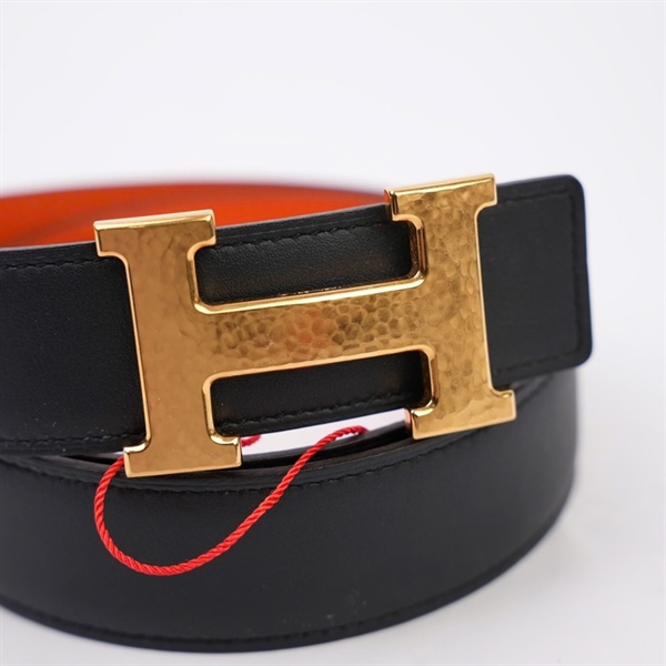 Thắt lưng Hermes đen 3cmx94cm (MV) KG+