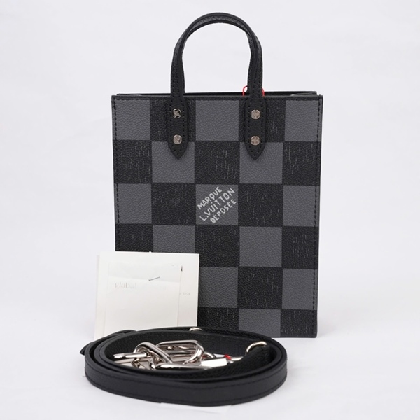 Túi LV Sac Plat XS ô vuông đen sz16 (MV) KG+