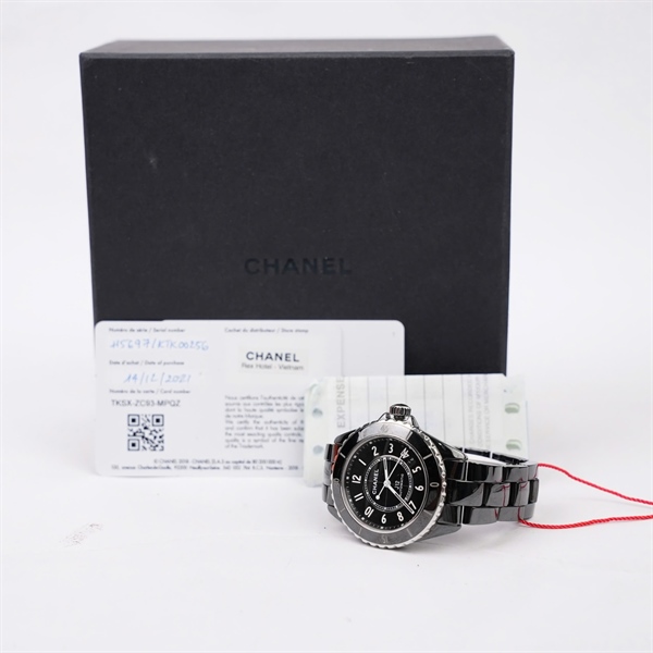 Đồng hồ Chanel đen kèm mắc đh (KTK00256) sz44 (MV) KG+