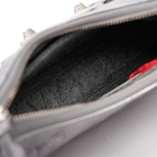 Túi Balenciaga Le Cagole xám bóng kèm ví + lót form sz25 (MV) KG+