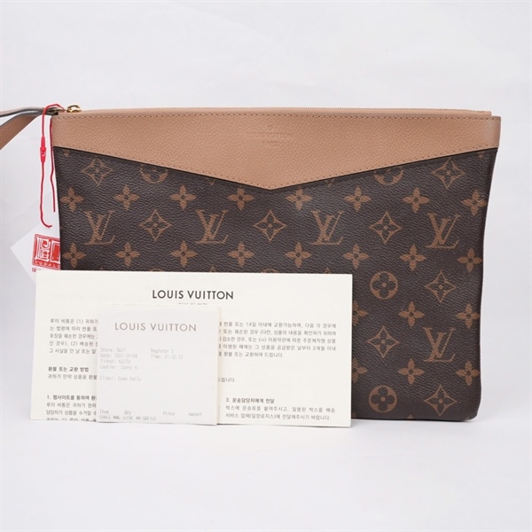 Túi LV Clutch hoa nâu (TN4109) sz28 (MV)) KG+