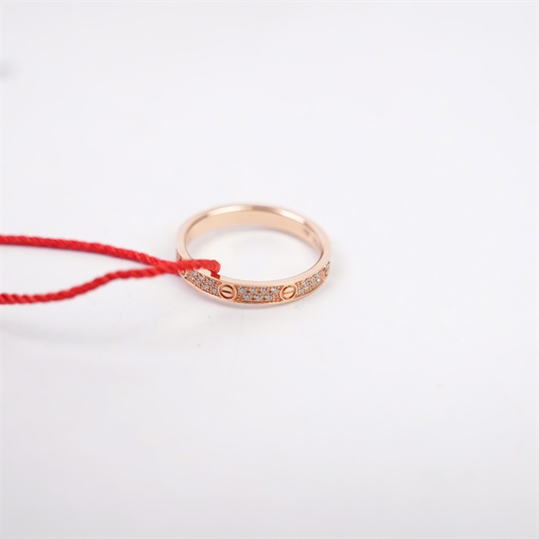 Nhẫn Cartier Love vàng hồng đính kim (622BIP) sz49 (MV) KG+