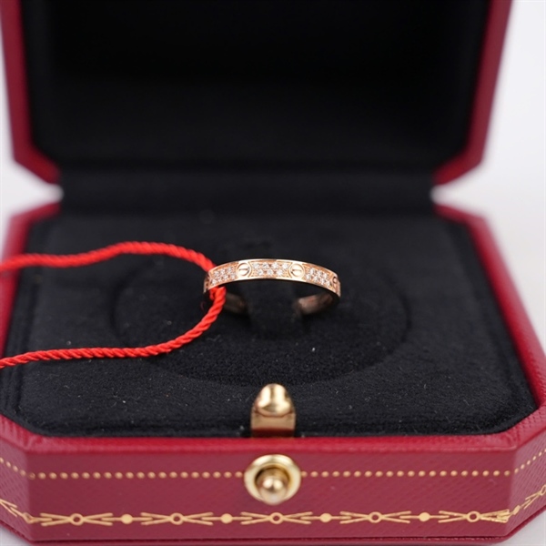 Nhẫn Cartier Love vàng hồng đính kim (622BIP) sz49 (MV) KG+