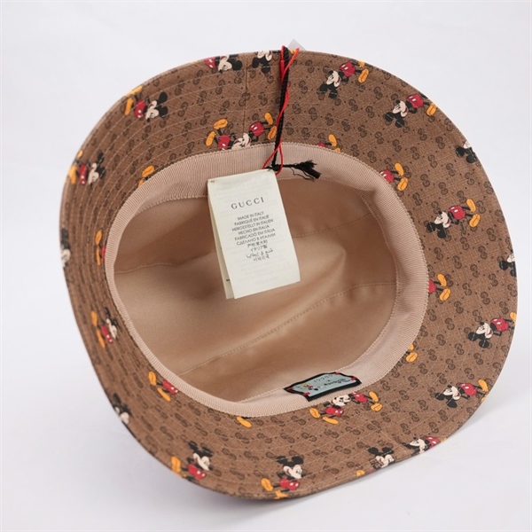 Nón GG nâu in hình cartoon szL rộng 30cm KG+