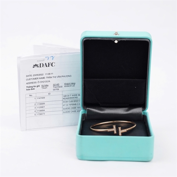 Vòng tay Tiffany&Co vàng sz14-15 (MV) KG+