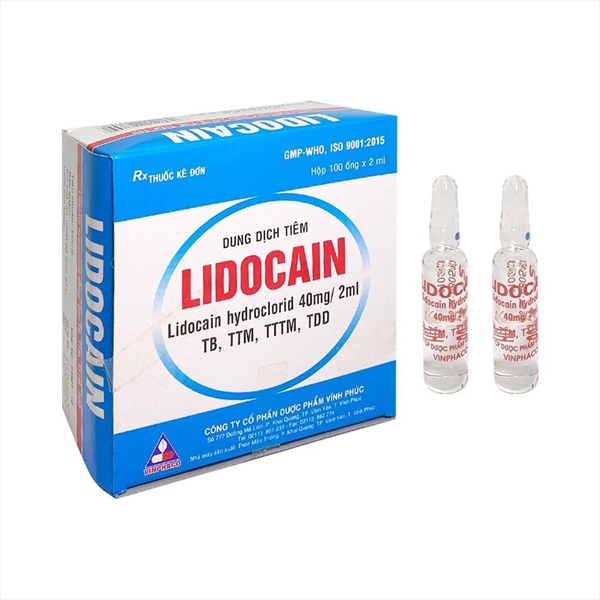 Lidocain hydroclorid 40mg/2ml (H*100ống ) - Vĩnh Phúc