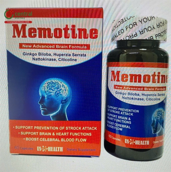 Memotine (Người bị thiểu năng tuần hoàn não) (Lọ*60viên) - USA (American)