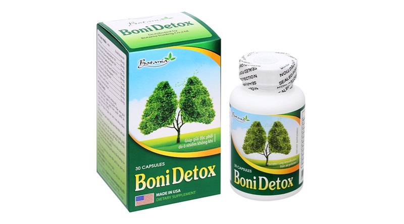 Boni detox - Botania Chống oxi hóa Giải độc phổi, giúp long đờm, giảm ho (Lọ*30viên)