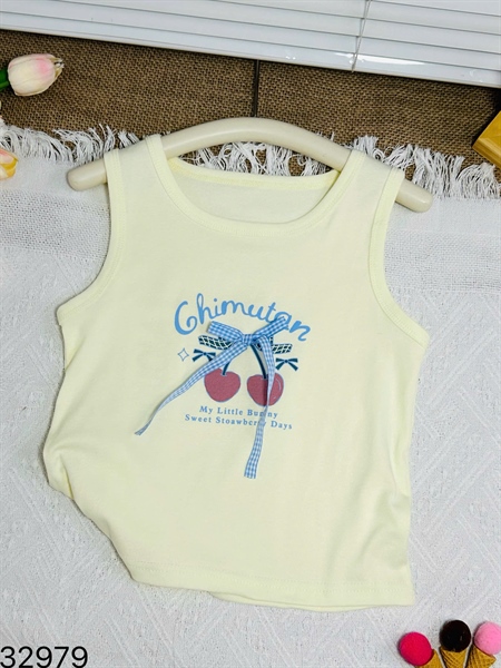 32979- Áo SN vàng đính nơ Chimutan