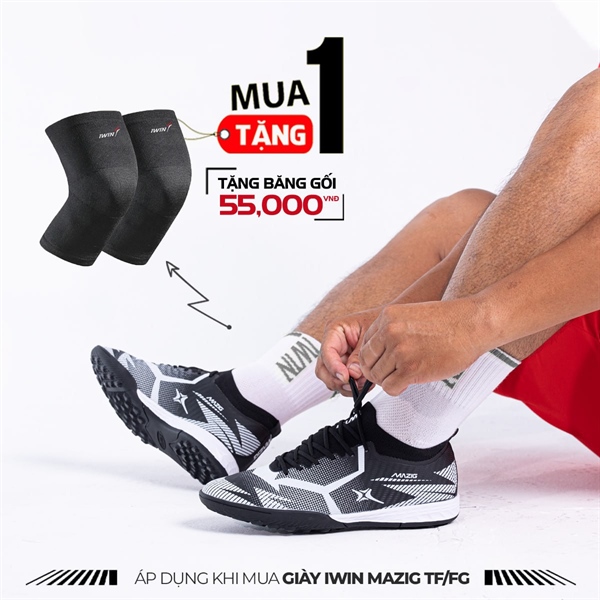 Giày bóng đá IWIN Mazig TF - Đen bạc