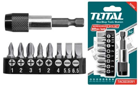 Bộ 9 đầu tua vít TOTAL - TACSD3091