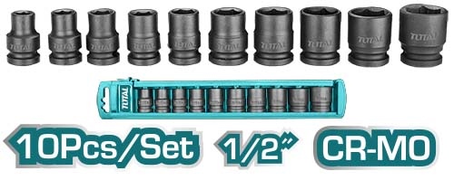 Bộ 10 đầu tuýp Impact DR 1/2 Inch TOTAL - THISTD12101