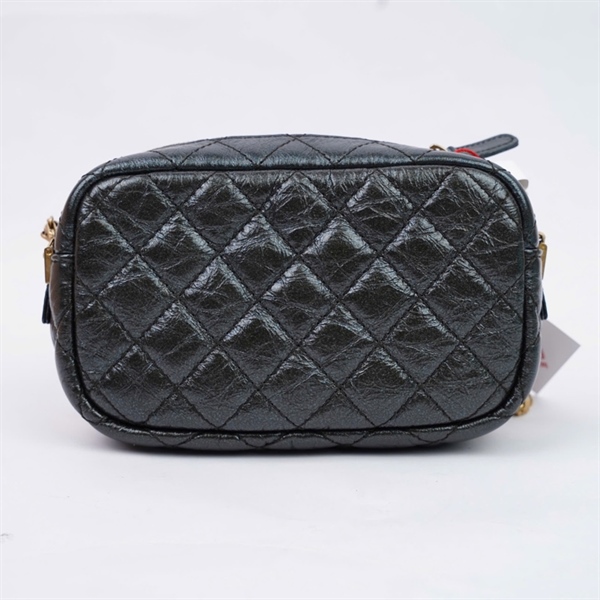 Túi Chanel Mini Reissue Camera xanh đen (8147472) sz18 (A-T) KG+