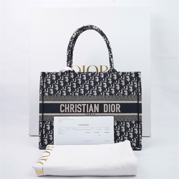 Túi Dior Tote xanh pha xám (A-T) sz35 KG+