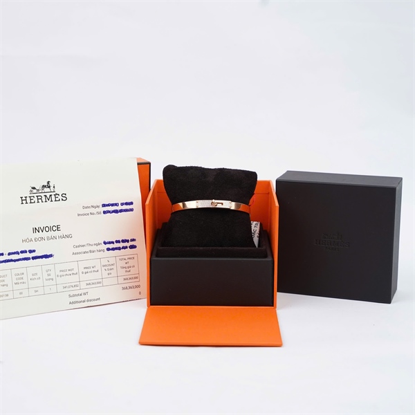 Vòng tay Hermes vàng đính kim (21AE269184) (A-T) KG+