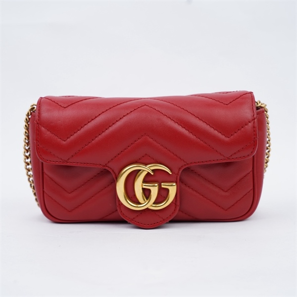 Túi GG Marmont đỏ (476433-496334) sz16 (A-T) KG+