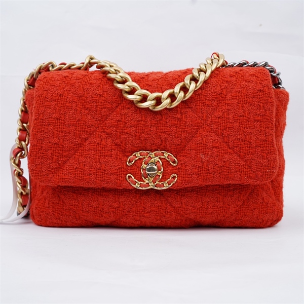 Túi Chanel C19 đỏ (29094654) sz26 (A-T) KG+