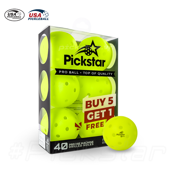 Hộp 6 Bóng Pickleball B1 Pro | Hộp 6 Bóng Pickleball Pickstar B1 Pro | Combo 5 bóng tặng 1 Pickstar B1 Pro