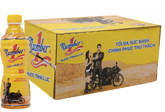 Nước tăng lực số 1 vàng chai 330 ml 24 chai / thùng