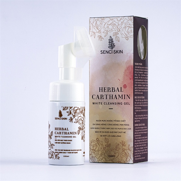 Senci Skin herbal carthamin (Gel rửa mặt da mụn, da dầu) 100ml - Alba